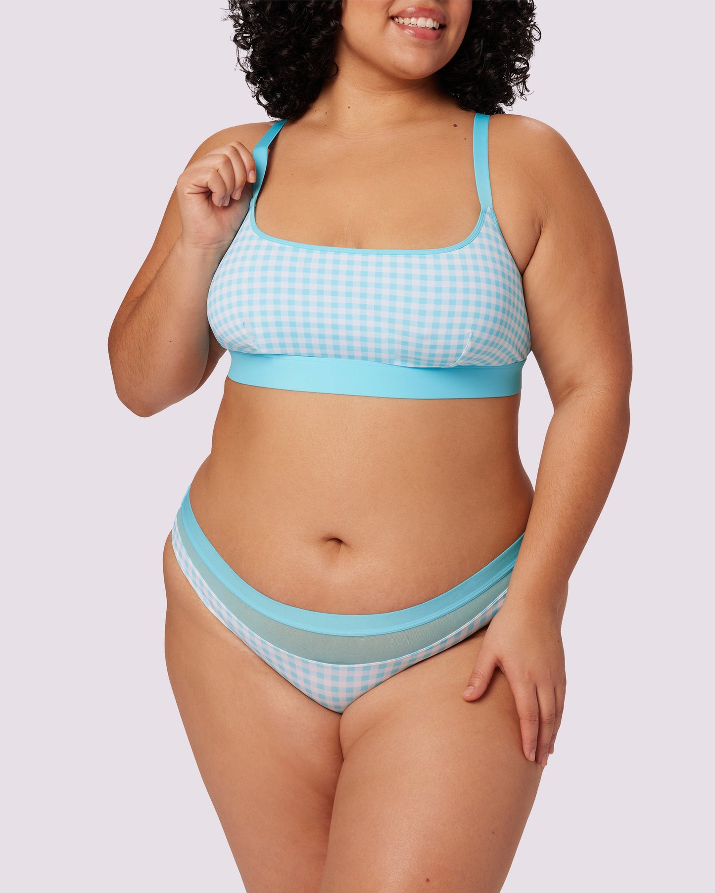 Re:Play Scoop Bralette | Ultra-Soft Re:Play (Tide Pool Gingham)