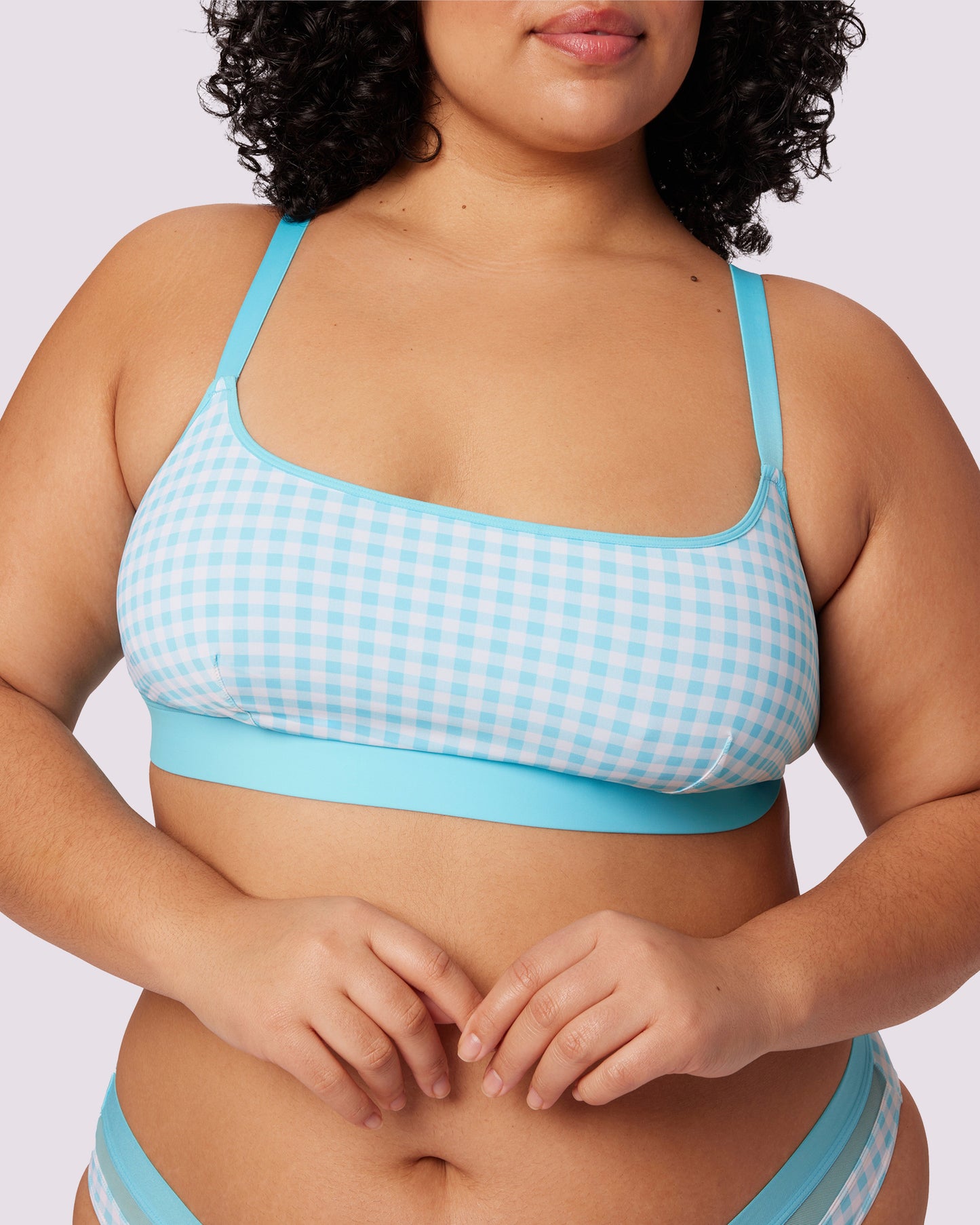 Re:Play Scoop Bralette | Ultra-Soft Re:Play (Tide Pool Gingham)