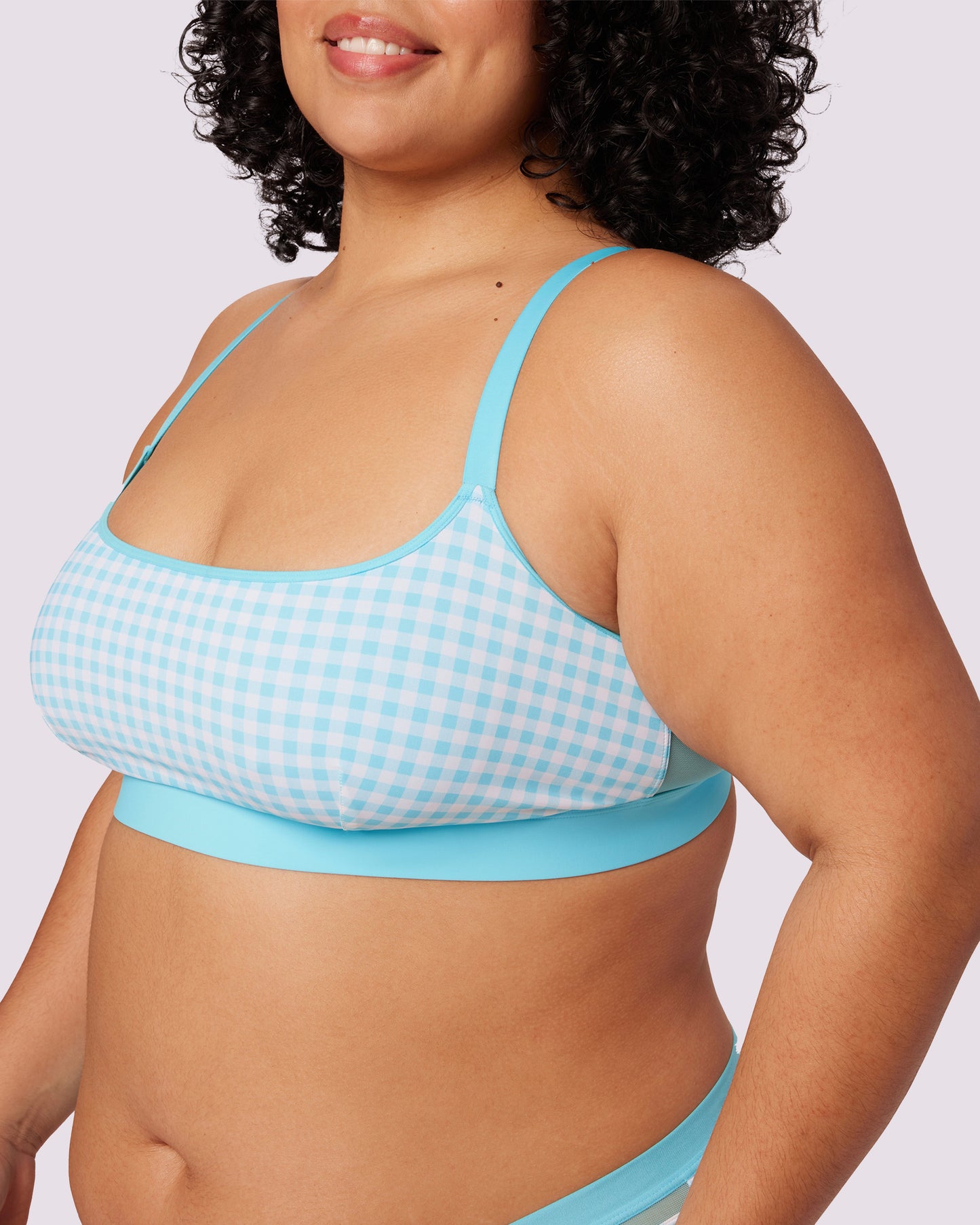 Re:Play Scoop Bralette | Ultra-Soft Re:Play (Tide Pool Gingham)