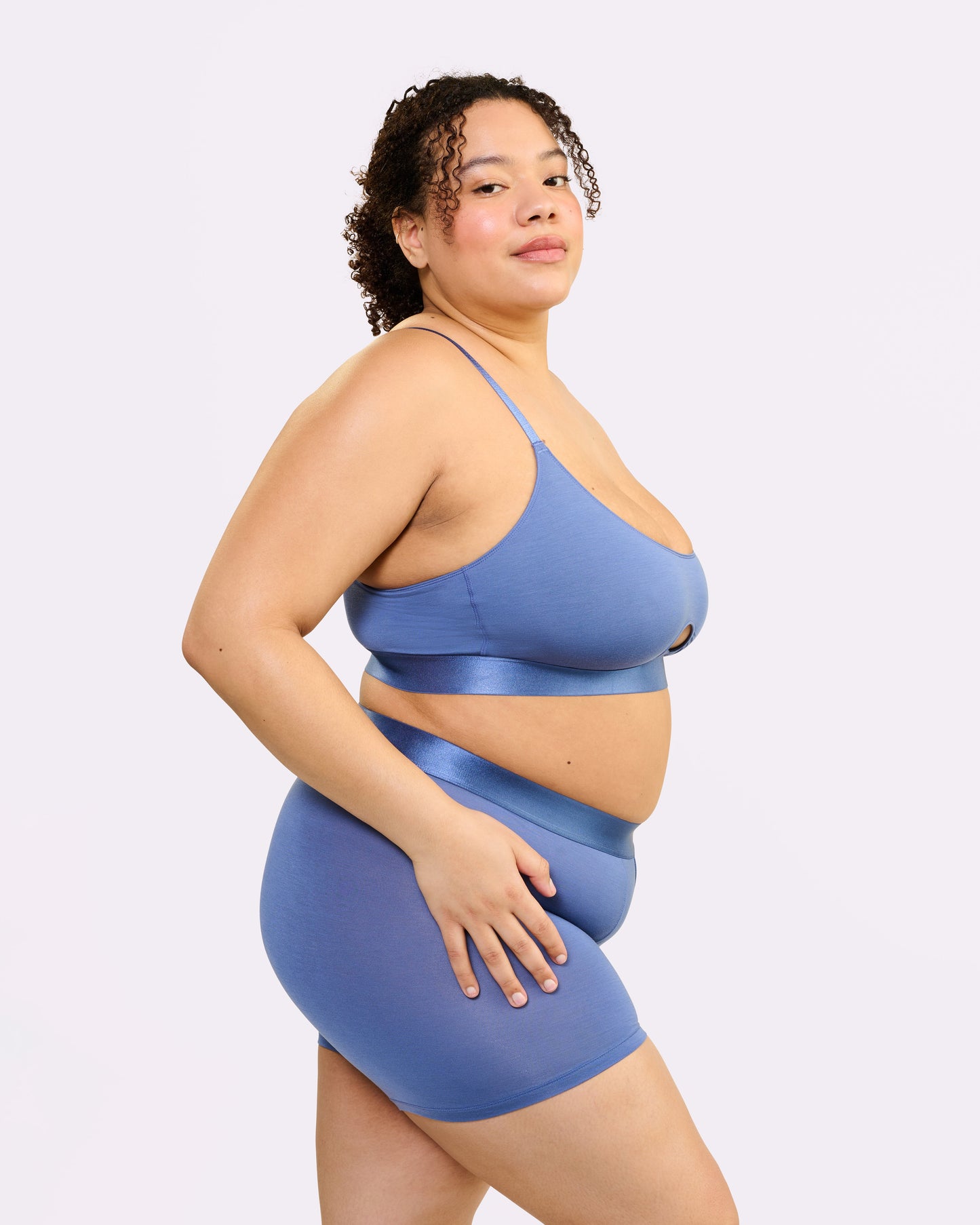 Peekaboo Scoop Bralette | New:Cotton (Dew Drop)