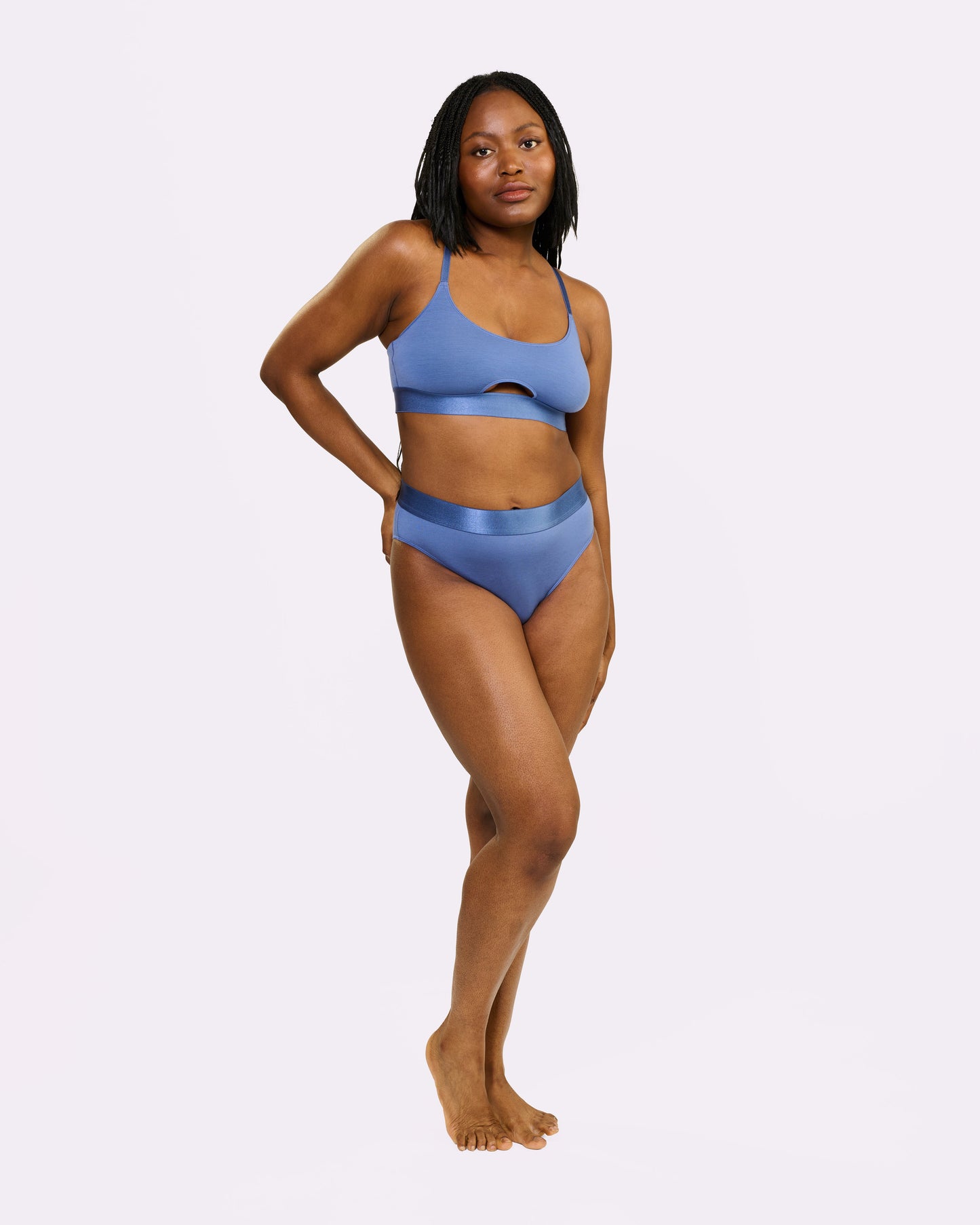 Peekaboo Scoop Bralette | New:Cotton (Dew Drop)