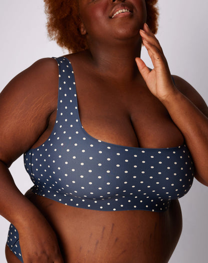 Support Lift Scoop Bralette | Seamless Universal | Archive (Navy Dot)