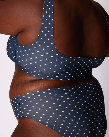 Support Lift Scoop Bralette | Seamless Universal | Archive (Navy Dot)