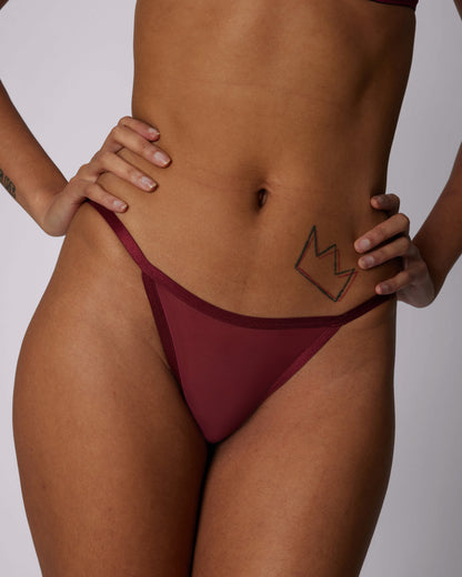 String Cheeky | Silky Mesh (Lambrusco)