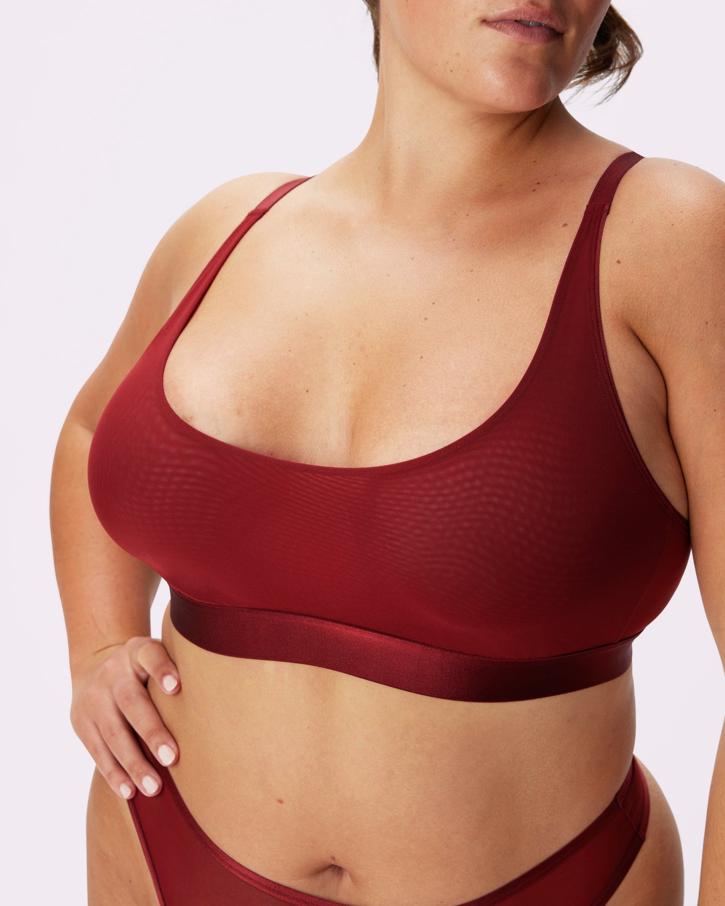 Luxe Mesh Scoop Bralette | Silky Mesh (Twilight)