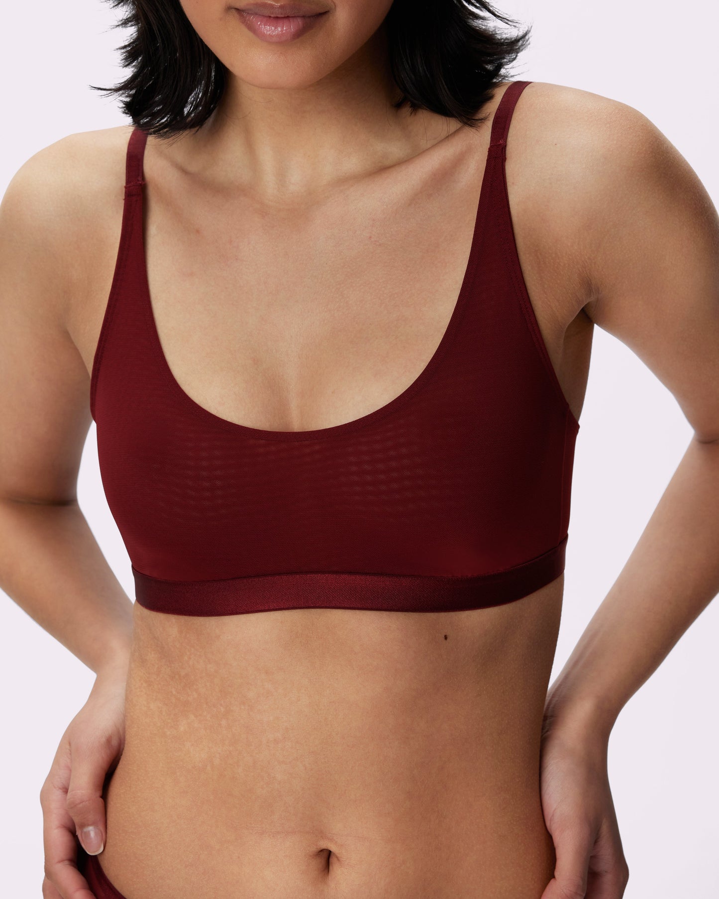 Luxe Mesh Scoop Bralette | Silky Mesh (Twilight)