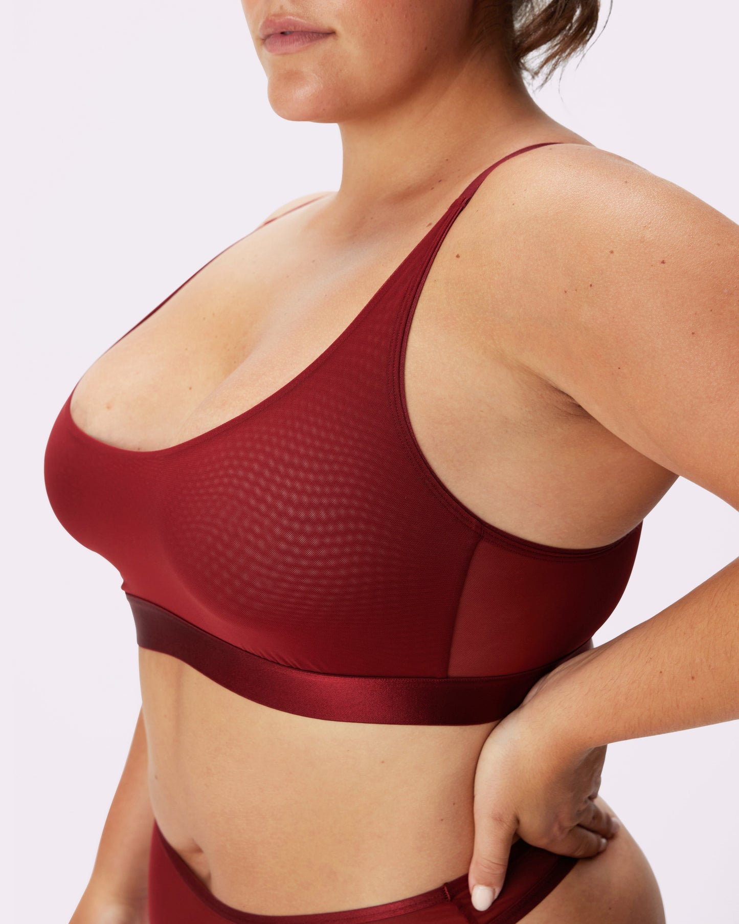 Luxe Mesh Scoop Bralette | Silky Mesh (Twilight)