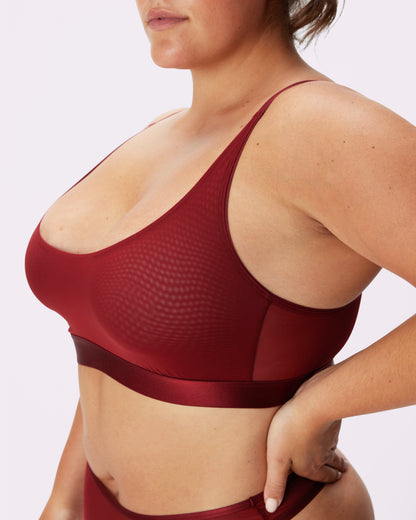 Luxe Mesh Scoop Bralette | Silky Mesh (Twilight)