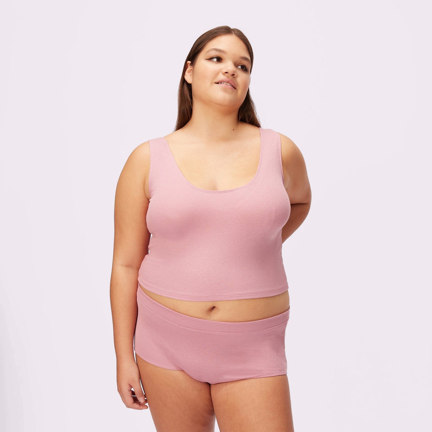Scoop Tank | Lush Rib | Archive (Rose Petal)