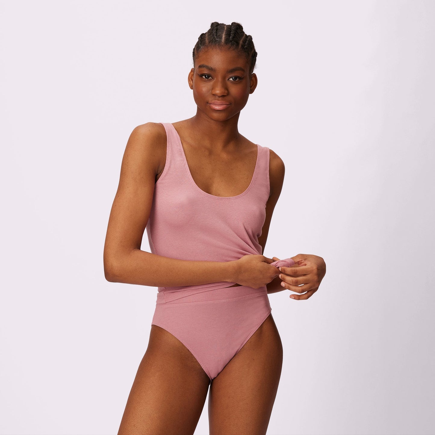 Scoop Tank | Lush Rib | Archive (Rose Petal)