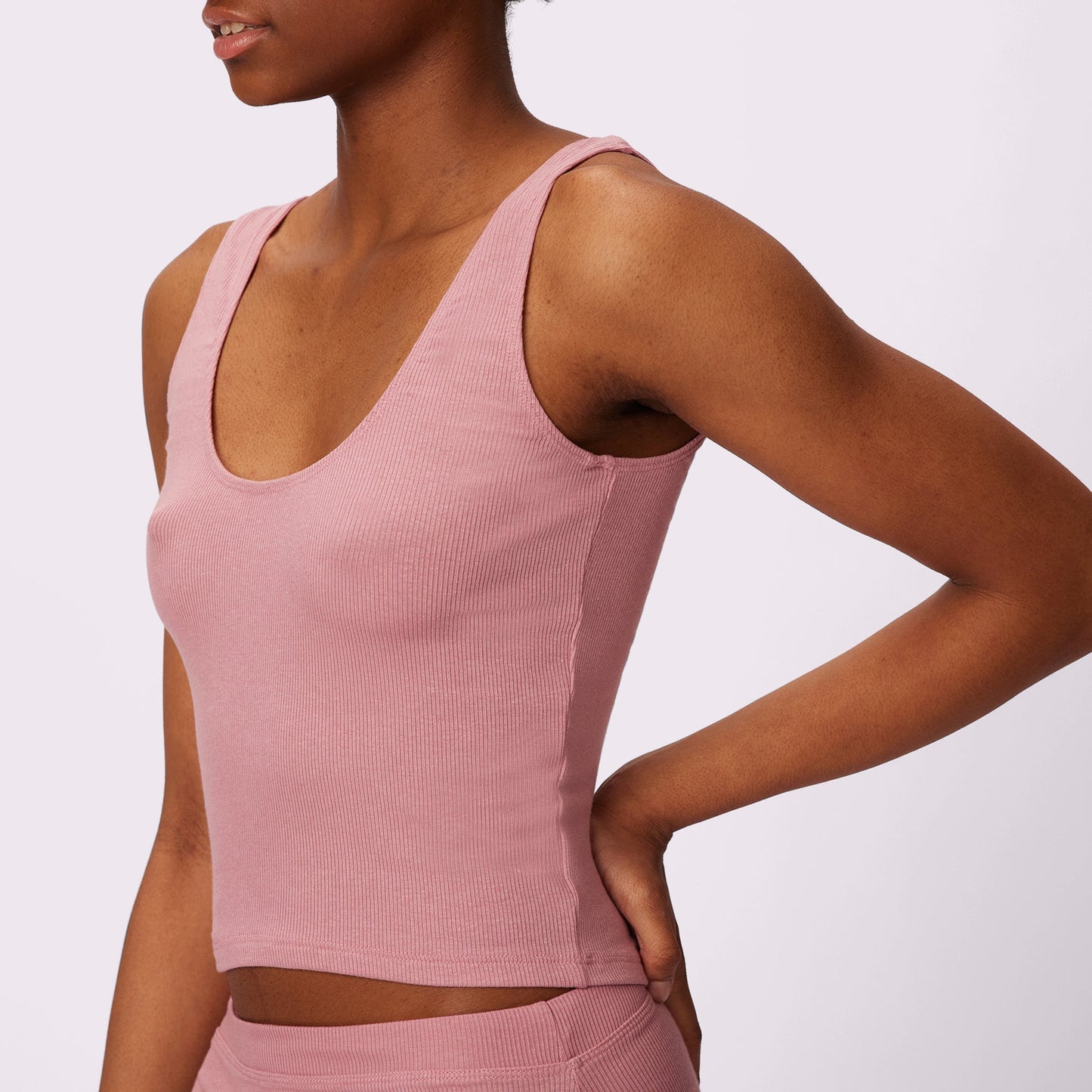 Scoop Tank | Lush Rib | Archive (Rose Petal)