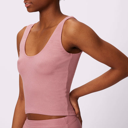 Scoop Tank | Lush Rib | Archive (Rose Petal)