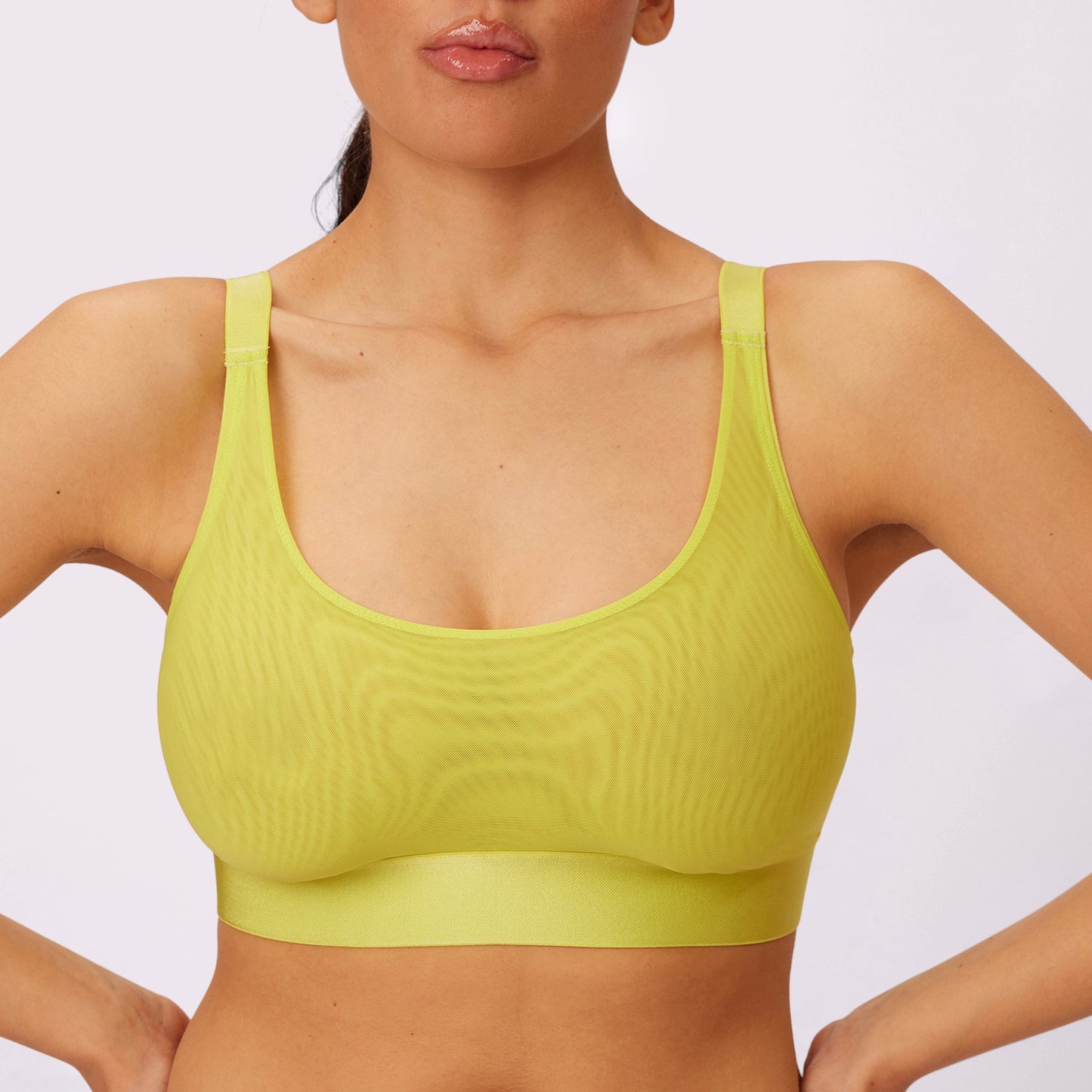 Luxe Mesh Scoop Bralette | Silky Mesh (Eightball)