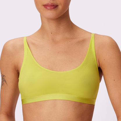 Luxe Mesh Scoop Bralette | Silky Mesh (Eightball)