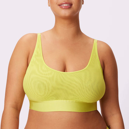 Luxe Mesh Scoop Bralette | Silky Mesh (Eightball)