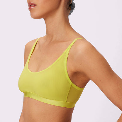 Luxe Mesh Scoop Bralette | Silky Mesh (Eightball)