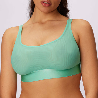 Luxe Mesh Scoop Bralette | Silky Mesh (Eightball)