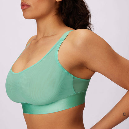 Luxe Mesh Scoop Bralette | Silky Mesh (Eightball)