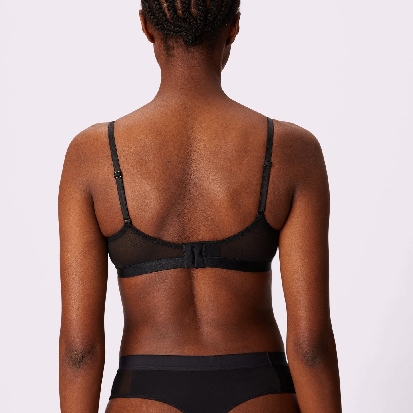 Luxe Mesh Scoop Bralette | Silky Mesh (Eightball)