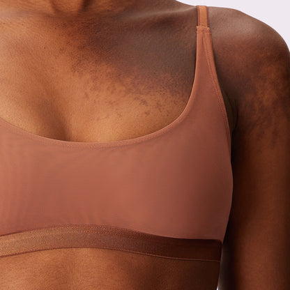 Luxe Mesh Scoop Bralette | Silky Mesh (Eightball)