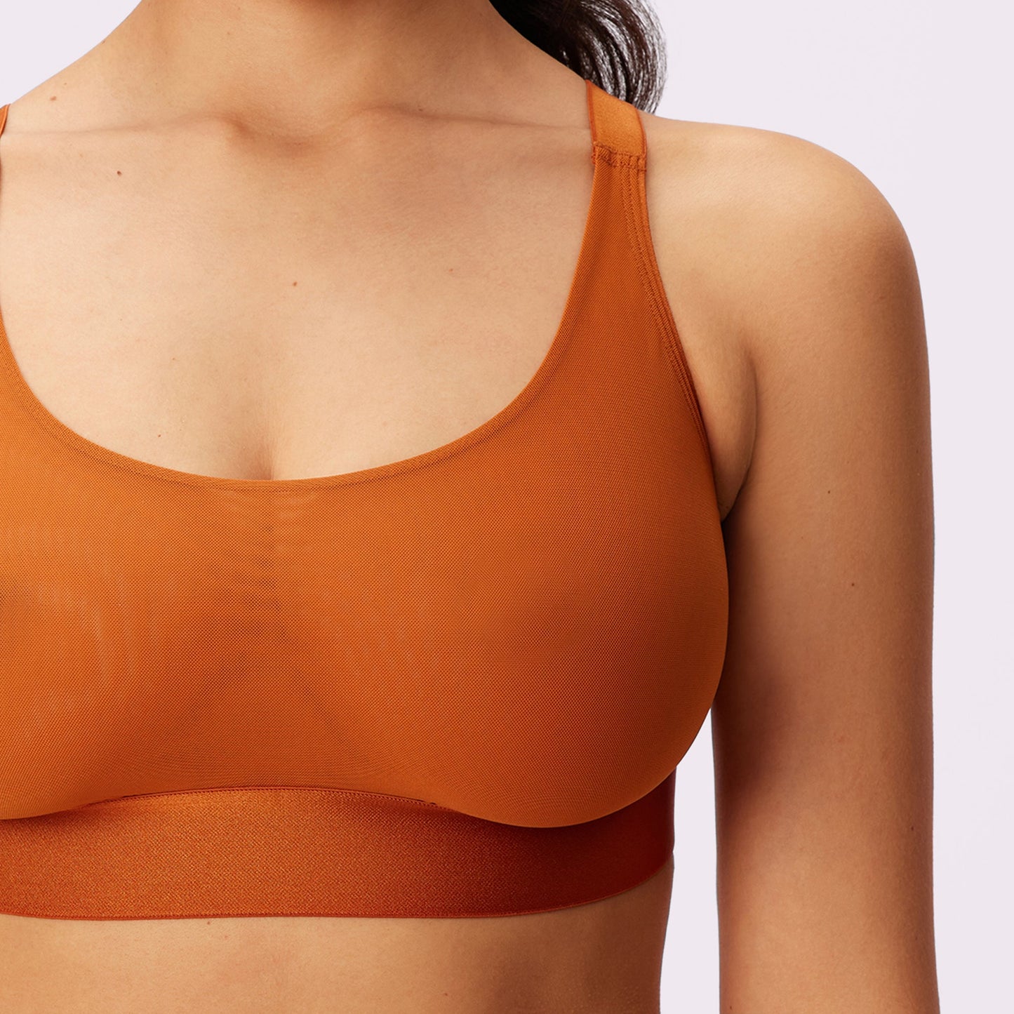 Luxe Mesh Scoop Bralette | Silky Mesh (Eightball)