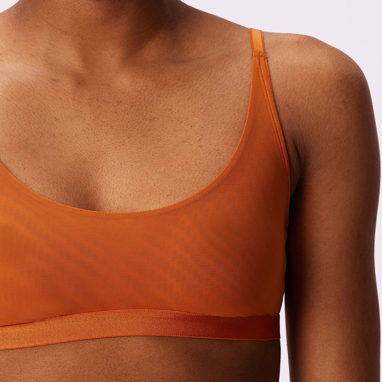Luxe Mesh Scoop Bralette | Silky Mesh (Eightball)