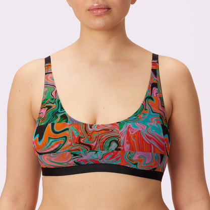 Luxe Mesh Scoop Bralette | Silky Mesh (Eightball)