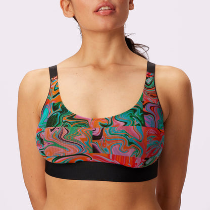 Luxe Mesh Scoop Bralette | Silky Mesh (Eightball)