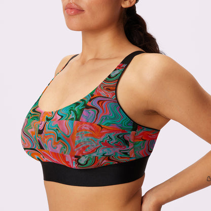Luxe Mesh Scoop Bralette | Silky Mesh (Eightball)