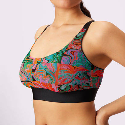Luxe Mesh Scoop Bralette | Silky Mesh (Eightball)