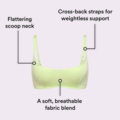 Vintage Soft Scoop Bralette | New:Cotton | Archive (Lime Fizz)
