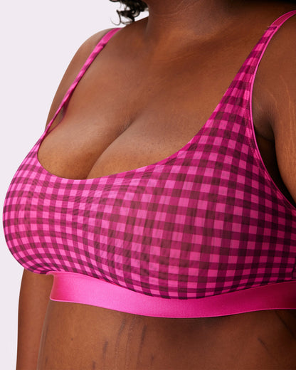 Luxe Mesh Scoop Bralette | Silky Mesh (Eightball)