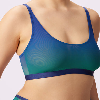 Luxe Mesh Scoop Bralette | Silky Mesh (Eightball)