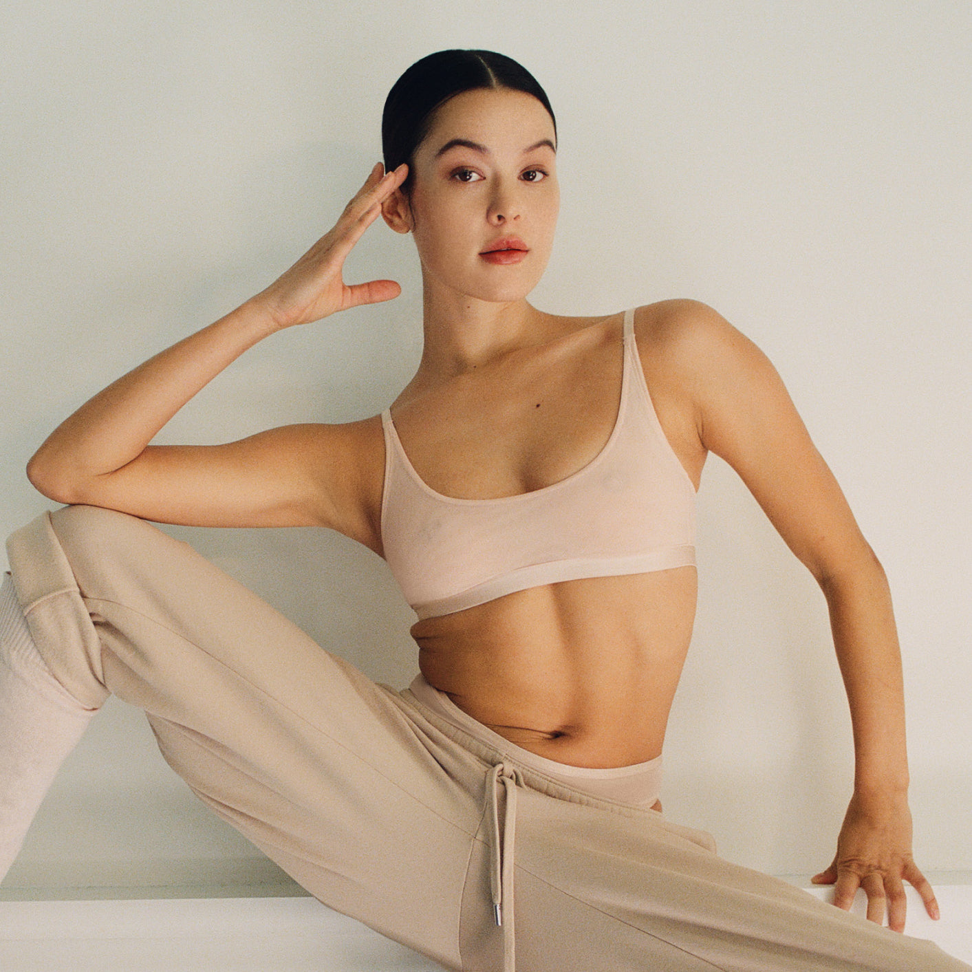 Luxe Mesh Scoop Bralette | Silky Mesh (Eightball)