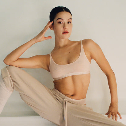 Luxe Mesh Scoop Bralette | Silky Mesh (Eightball)