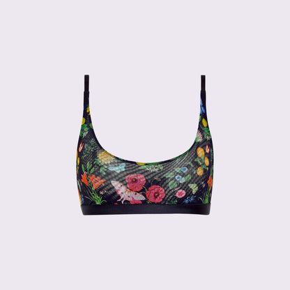 Luxe Mesh Scoop Bralette | Silky Mesh (Eightball)