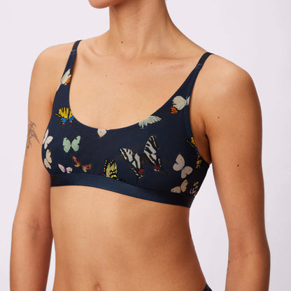 Luxe Mesh Scoop Bralette | Silky Mesh (Eightball)