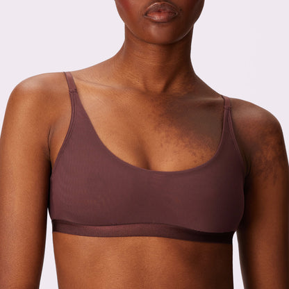 Luxe Mesh Scoop Bralette | Silky Mesh (Eightball)