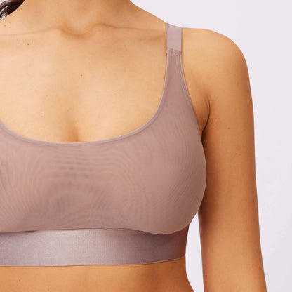 Luxe Mesh Scoop Bralette | Silky Mesh (Eightball)