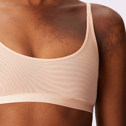 Luxe Mesh Scoop Bralette | Silky Mesh (Eightball)