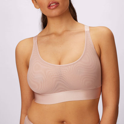 Luxe Mesh Scoop Bralette | Silky Mesh (Eightball)