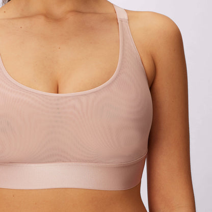 Luxe Mesh Scoop Bralette | Silky Mesh (Eightball)