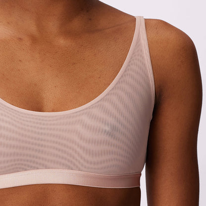 Luxe Mesh Scoop Bralette | Silky Mesh (Eightball)