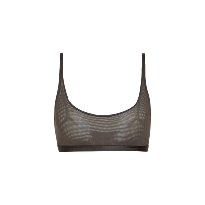 Luxe Mesh Scoop Bralette | Silky Mesh (Eightball)