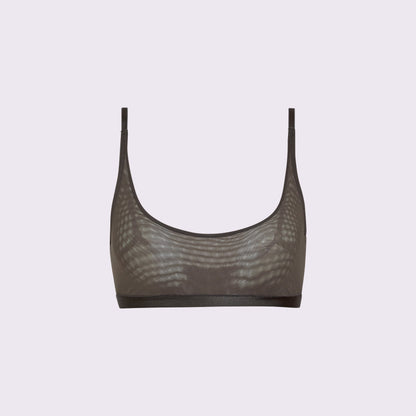 Luxe Mesh Scoop Bralette | Silky Mesh (Eightball)