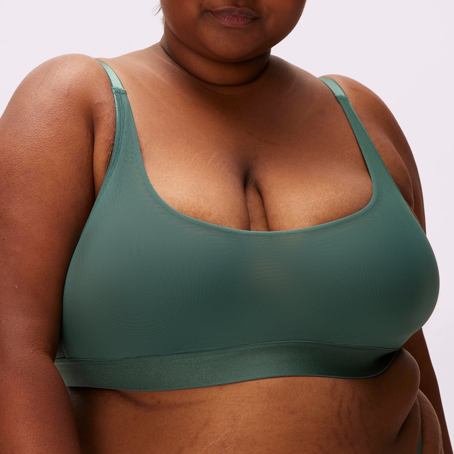 Luxe Mesh Scoop Bralette | Silky Mesh (Eightball)