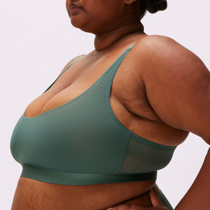 Luxe Mesh Scoop Bralette | Silky Mesh (Eightball)