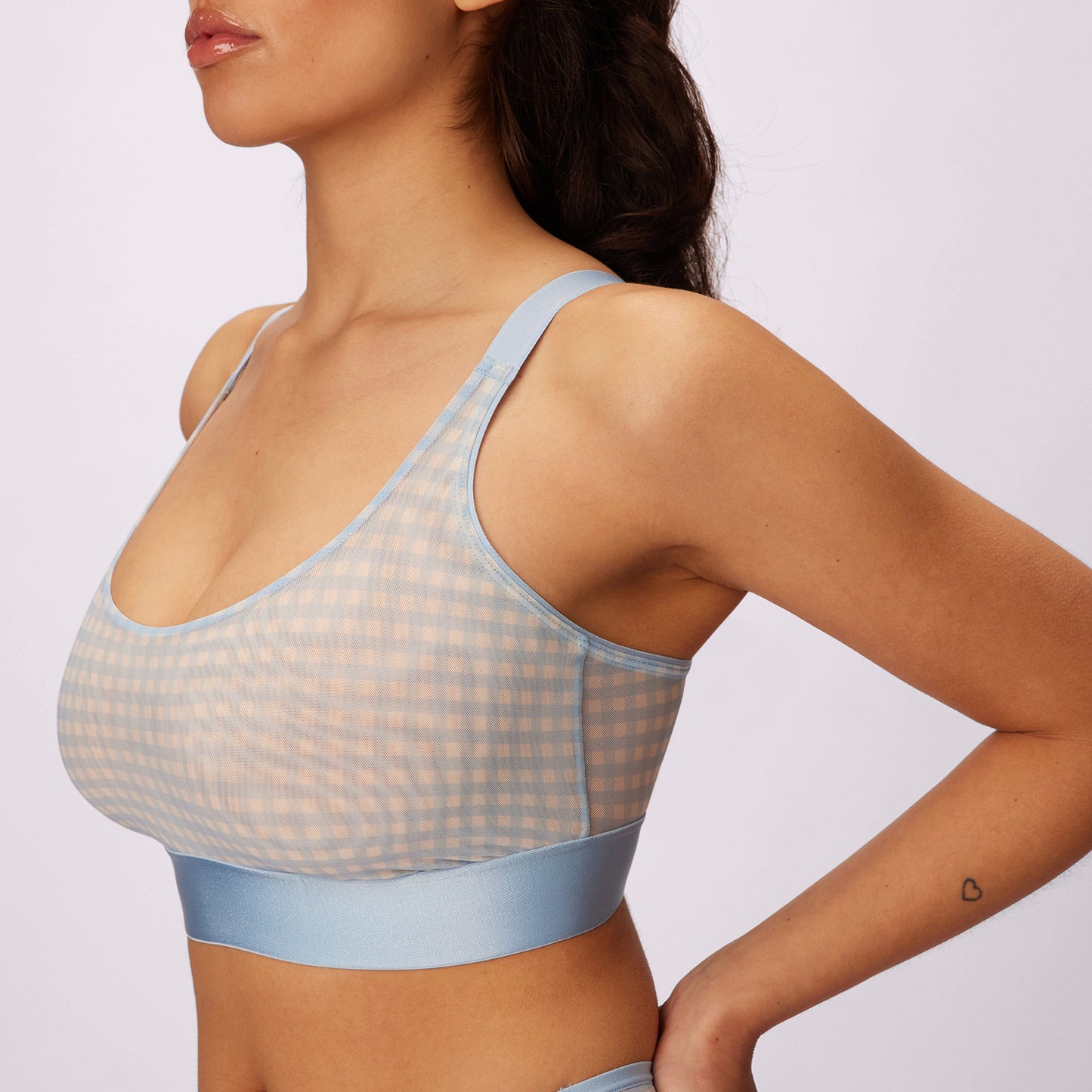 Luxe Mesh Scoop Bralette | Silky Mesh (Eightball)