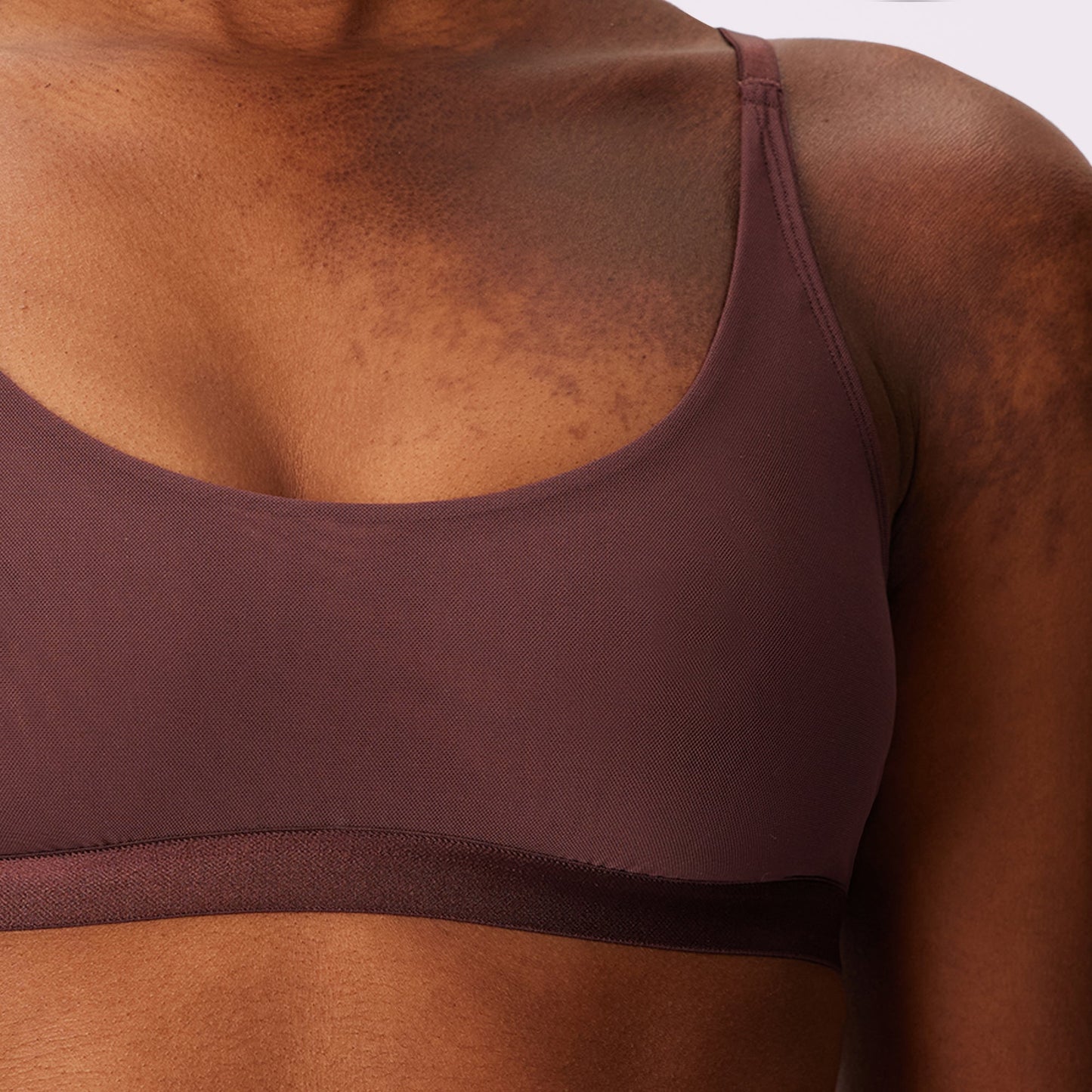 Luxe Mesh Scoop Bralette | Silky Mesh (Eightball)
