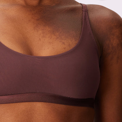 Luxe Mesh Scoop Bralette | Silky Mesh (Eightball)